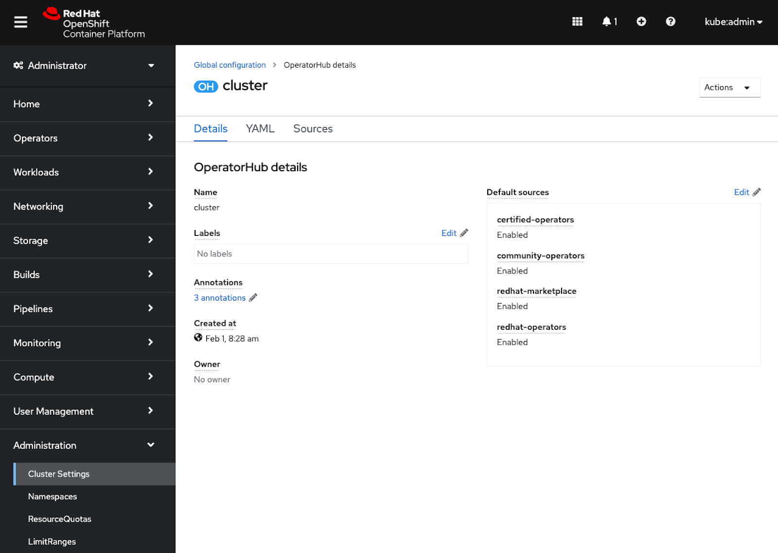 OpenShift 4.7 Straight From the Source — OperatorHub Catalog Source UI